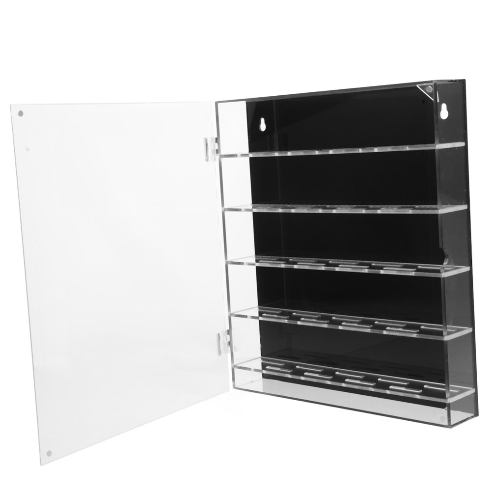 Angoily Acrylic Storage Box Display Case for Medals Badges Poker Chips Wall Mounted Holder for Collectors Enthusiasts Idea