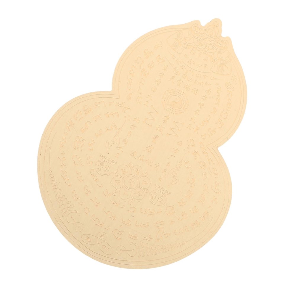 Happyyami Gourd Amulet Metal Sticker Delicate Chinese Style Amulet for Daily Use Portable Luck Charm for Travel Office Car for Family and Friends