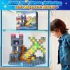 100PCS Magnetic Blocks - Build Mine Magnet World Mine Sword Adventure Set, Building Toys Classroom Must Haves Learning Sensory Toys for 3 4 5 6 7 8 Toddlers Kids Games Birthday Gifts for Boys & Girls view 4