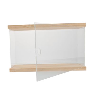 Toddmomy Transparent Display Box for Dolls and Figurines Dust Storage Case Sliding Door for Home Display Organizing Toys and Collectibles