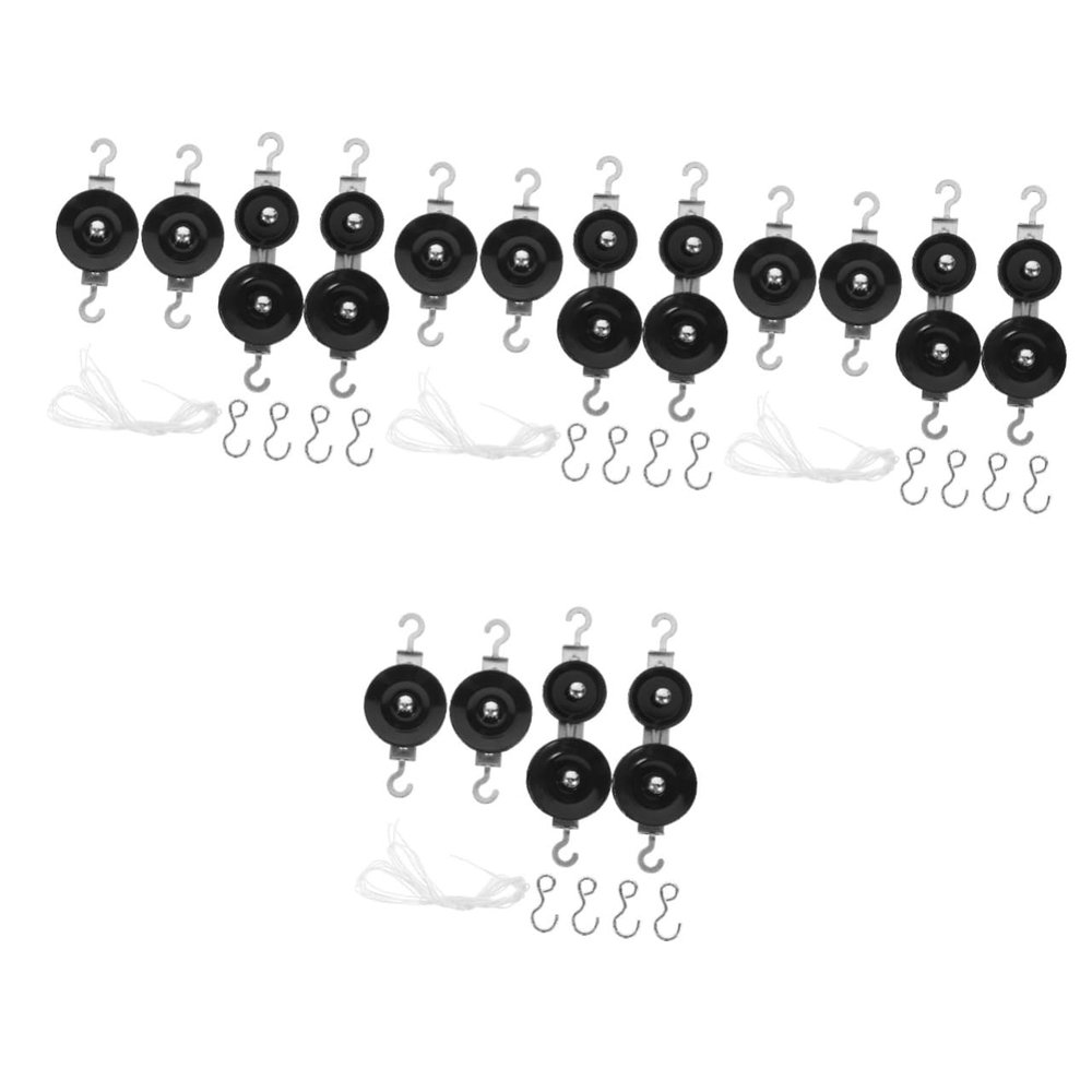 ABOOFAN 4 Sets Student Pulley Experimental Equipment Physics Mechanics Experiment Tool Metal Double Pulleys Kit