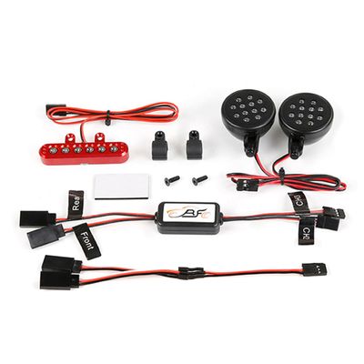 Ecoyin CNC LED Rear Tail Brake Side Spot Light Lamp for 1/5 Rc Car HPI ROVAN KM BAJA 5B 5SC Truck Parts (Red)