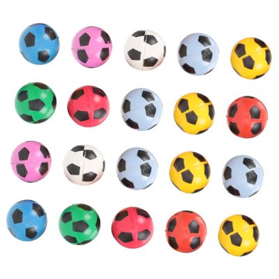 Toddmomy 20pcs Rubber Bouncing Balls Soccer Bouncy Balls for Parties Vending Machines Prizes Safe Odorless Synthetic Rubber Promotes Coordination Skills