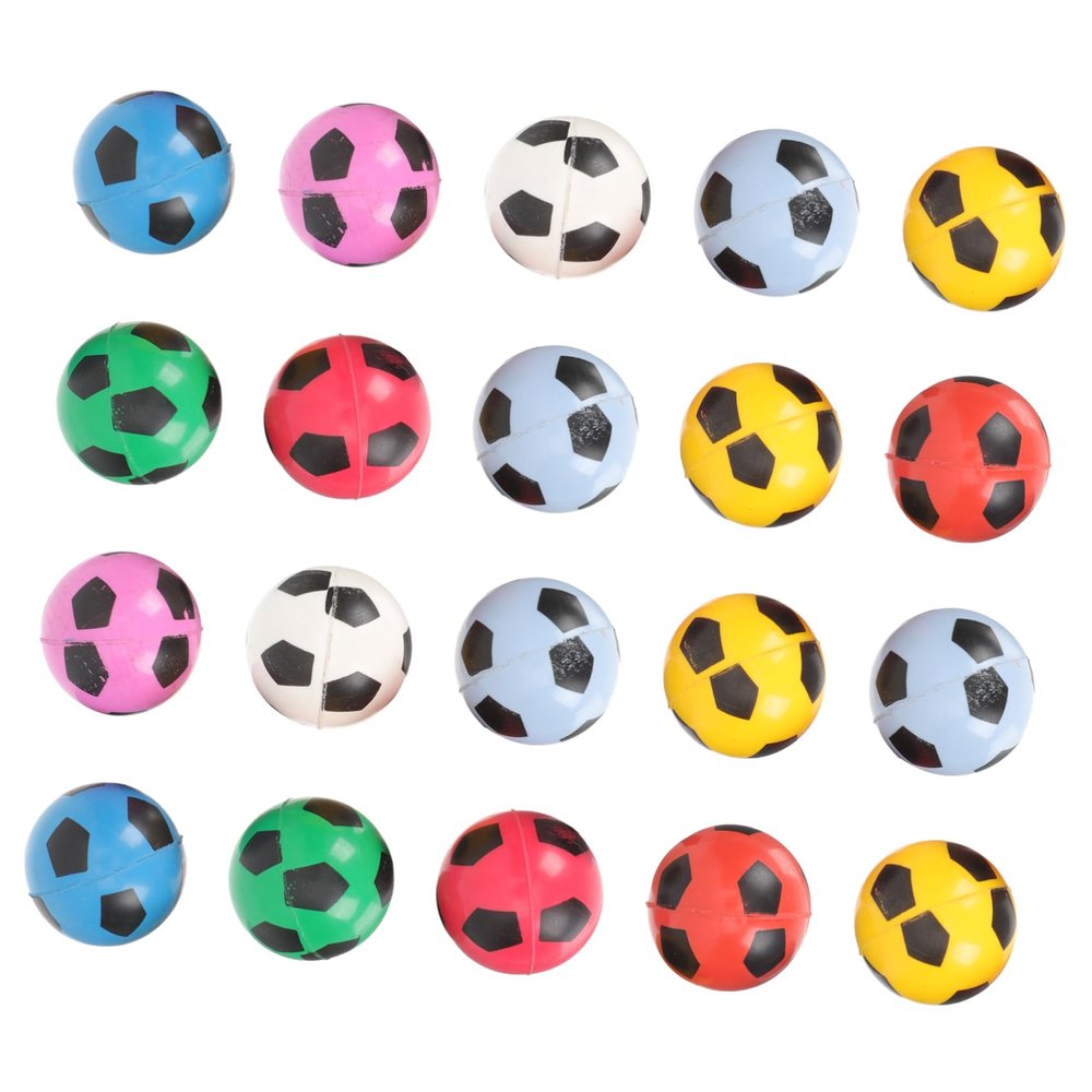 Toddmomy 20pcs Rubber Bouncing Balls Soccer Bouncy Balls for Parties Vending Machines Prizes Safe Odorless Synthetic Rubber Promotes Coordination Skills