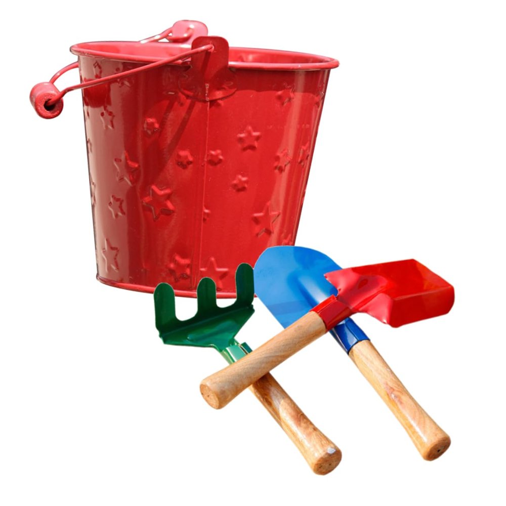 VICASKY 1set Garden Tool Boy Girl Portable Gardening Kit Handy Shovel Rake and Bucket Lightweight Tools for Easy and Gardening Activities Random Color