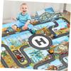 Holibanna 1set Traffic Game Mat for Educational Play Rug Traffic Signs Indoor City Building Area view 2