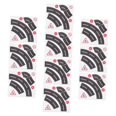 DIYEAH 10pcs Car Funny Stickers Road Sign Traffic Signs for Bedroom Boys and Girls Educational Playroom Decorative Stickers