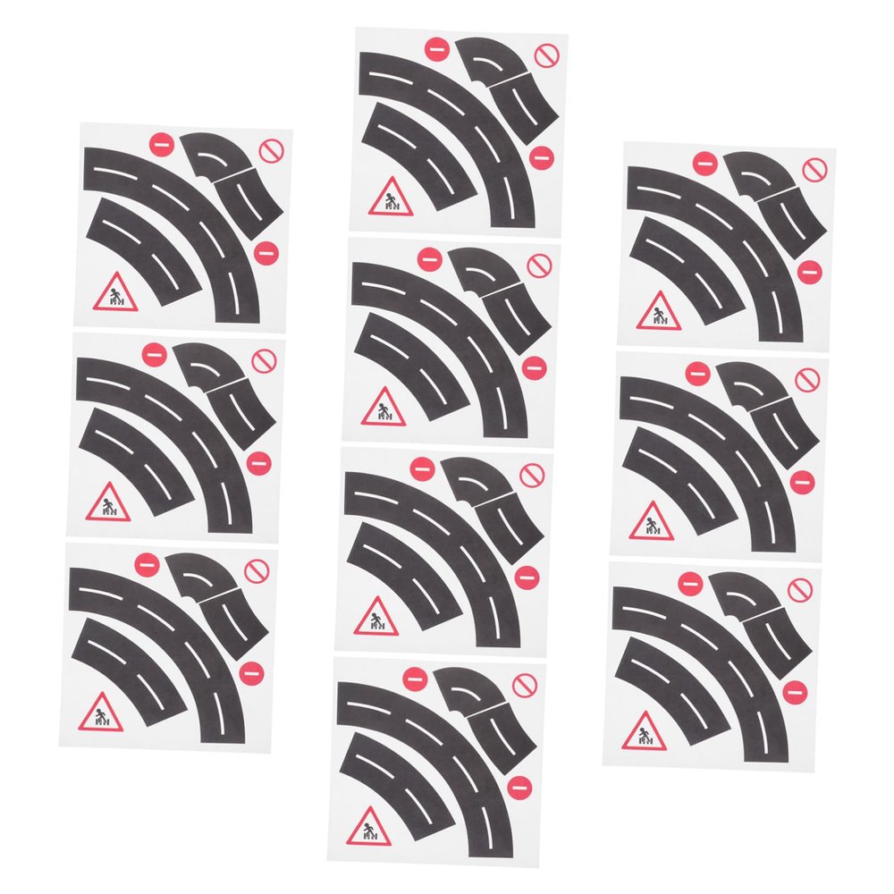 DIYEAH 10pcs Car Funny Stickers Road Sign Traffic Signs for Bedroom Boys and Girls Educational Playroom Decorative Stickers