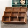 SOLUSTRE 9grid Crafts Display Stand Toy Model Display Rack Wood Shelf for Collections view 3