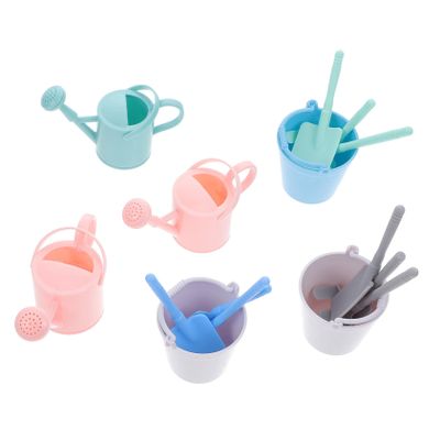 Toddmomy 6sets Mini Garden Tools Mini Gardening Kit Kettle Shovels and Bucket for Boys and Girls and Planting Activities