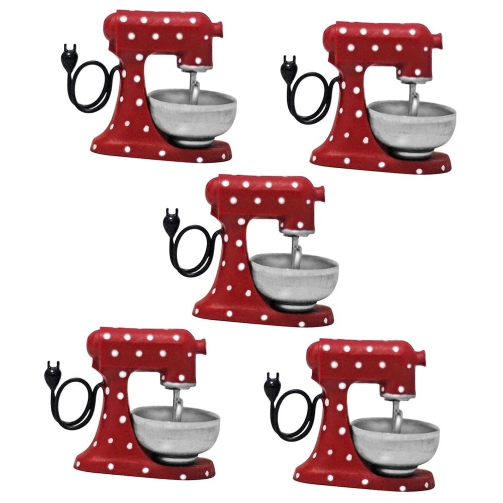 Yardwe 5pcs Miniature Kitchen Mixer Toy for Boys and Girls Realistic Pretend Play Appliance Educational Kitchen Accessory for Boys and Girls for Christmas and Birthday Parties