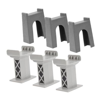 Sosoport 6pcs Train Track Bridge Support for Enhanced Stability Railway Toy Accessories Compatible with Thomas Friends Safe and Decorative Supports