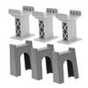 Kisangel 6pcs Train Bridge Pier Track Supports for Model Railway Accessories Curved Riser Blocks for Stable Play Safe Design for Creative Track Layouts view 1