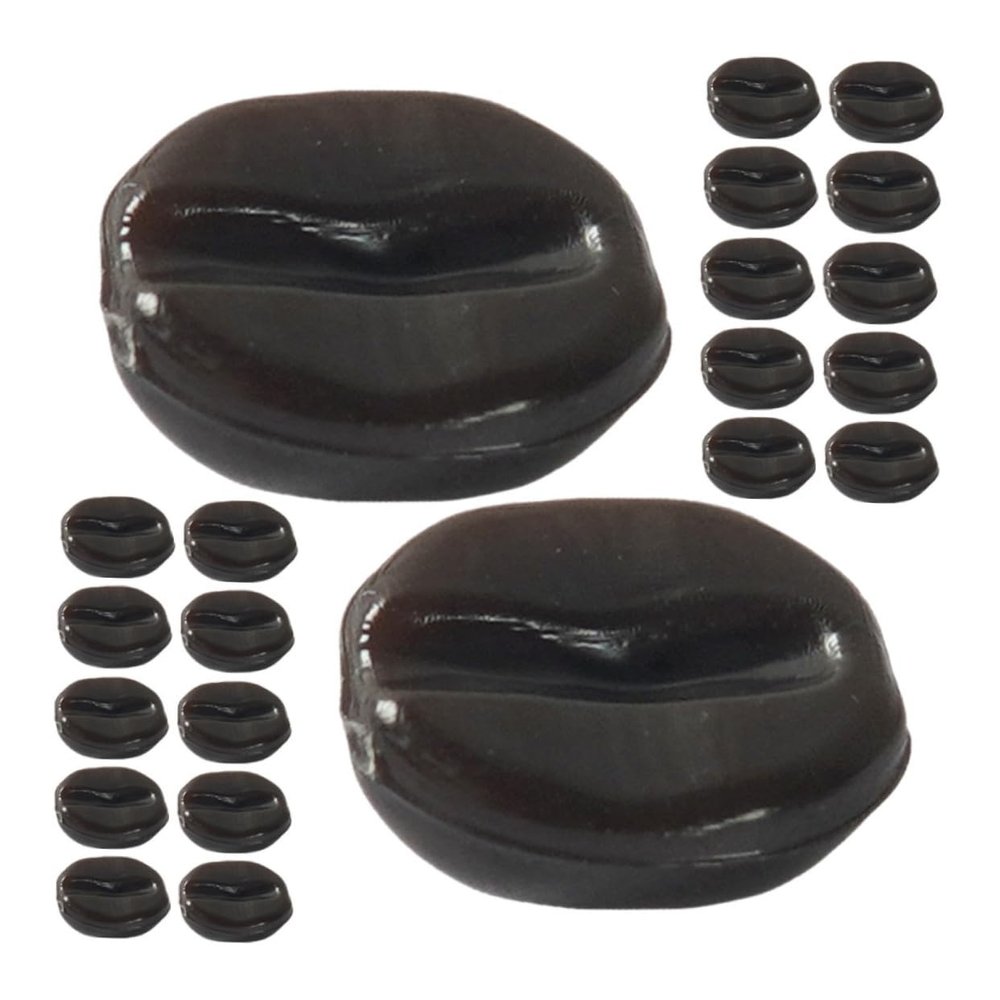 ADOCARN 1pack Faux Coffee Beans Simulation Model for DIY Crafts and Decoration Realistic Artificial Coffee Bean Prop for Home Kitchen and Party Use