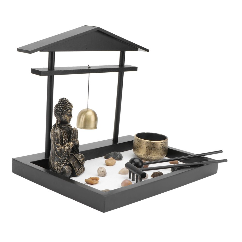 Cabilock 1set Zen Sand Table Decoration Resin Microlandscape Artware for Home Office Meditation for Friends Family Relieves Stress Promotes Relaxation