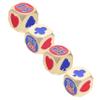 BESTonZON 4pcs Metal Poker Dice Gaming Dice for Parties Unique Bar Accessories Fun Game Props for Card and Board Games view 1