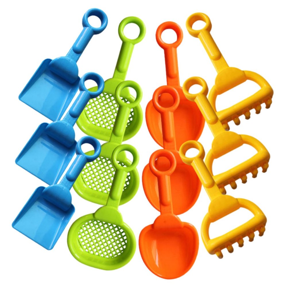 BESPORTBLE 1Set Beach Play Sand Digging with Shovels Rakes and Sifters for Outdoor Fun Beach Sandbox Garden Plastic Construction for Play