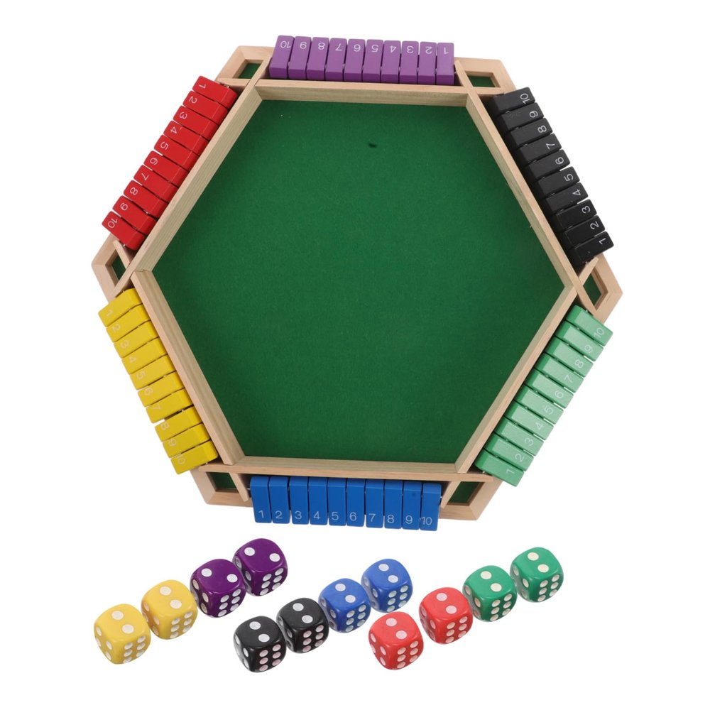 Kisangel Board Game Screen Table 6-Sided Flip Table Felt Covers Great for Christmas Drinking Games Ktv Bars and Social Gatherings