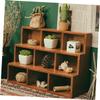 Happyyami 9grid Expandable Display Rack Strong Load-bearing Wood Toy Model Display Stand for Home view 4