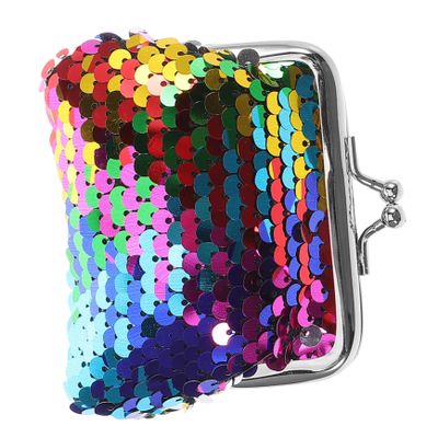 Toddmomy Reversible Sequin Purse Mini Wallet for Boys and Girls Colorful Doll Accessory Fun Design for Birthday Parties Playtime and Lightweight and Portable