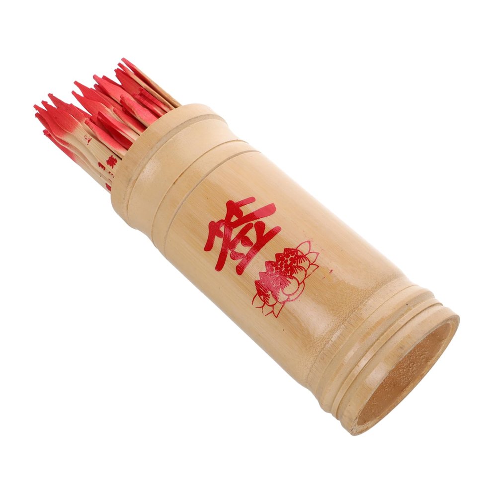 ERINGOGO Bamboo Divination Chinese Fortune Telling Game Lucky Charms Handmade Divination Sticks Prop for Feng Shui
