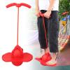 Pogo Jumper with Handle and Ball Pump, High Jump Toy Bounce Jump Trick Board Pogo Bouncing Ball Safe and Fun Pogo Stick for Boys Girls and Adults (Green) (Red) view 2