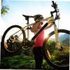 VICASKY 6sheets Bike Frame Stickers Carbon Pattern Black Rub Film for Frame Easy to view 3