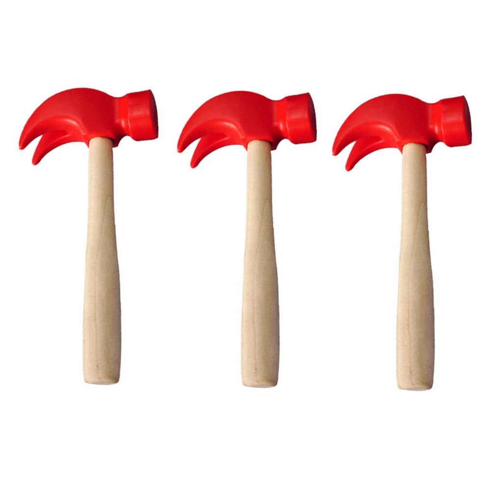 Toddmomy 3pcs Wooden Hammer Toy Natural Wood Maintenance Tools for Boy Girl Interactive Parent-boy Girl Plaything Safe and with Smooth Finish for Creative DIY Skills Development
