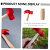 Toddmomy 3pcs Wooden Hammer Toy Natural Wood Maintenance Tools for Boy Girl Interactive Parent-boy Girl Plaything Safe and with Smooth Finish for Creative DIY Skills Development view 3