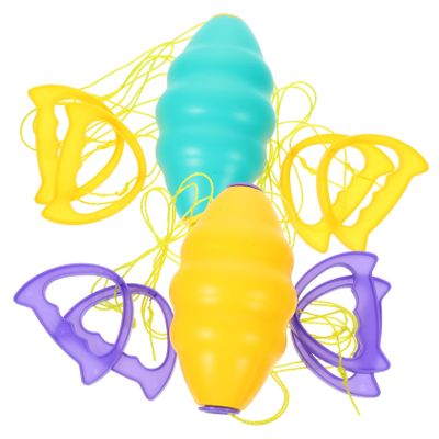 Abaodam 2pcs Hand-Pulled for Boys and Girls Toy for Cooperative Play Develops Coordination and Teamwork Skills Lightweight and Safe Design Yellow and Green
