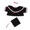 Gatuida Graduation Plush Bear Costume Set with Cap Scroll and Shawl Keepsake for Celebrating Academic Achievements and view 1