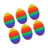 6pcs Cute Mini Egg Erasers for Students Clean Erasing Design Versatile Pencil Erasers for Classroom Office Home Use for Studying Drawing view 1