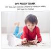 Abaodam Unfinished Piggy Bank Boys and Girls Paint Creative Dog Shape Money Box Boys and Girls Toys view 3