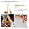 SEWOART 1pc 1:6 Mini Broom Playhouse Toy Boys and Girls' Room Decor Accessory for Fun view 3