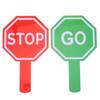 DIYEAH 2pcs Double-Sided Traffic Signs for Boy Girl Handheld Crossing Guards Interactive Traffic Safety Education Tool for Classroom and Play view 1