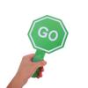 DIYEAH 2pcs Double-Sided Traffic Signs for Boy Girl Handheld Crossing Guards Interactive Traffic Safety Education Tool for Classroom and Play view 4