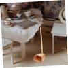 FOMIYES 1pc Mini Wooden Broom Model for Dollhouses Scale Cleaning Accessory for Boys and Girls Play and Imaginative Scenarios for Mini Room Decor and Projects view 4