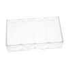 BESTonZON 2pcs Transparent Poker Chip Storage Box Game Chip Organizer Buckle Design Compact Four-grid Case for Easy Carrying and Storage view 3