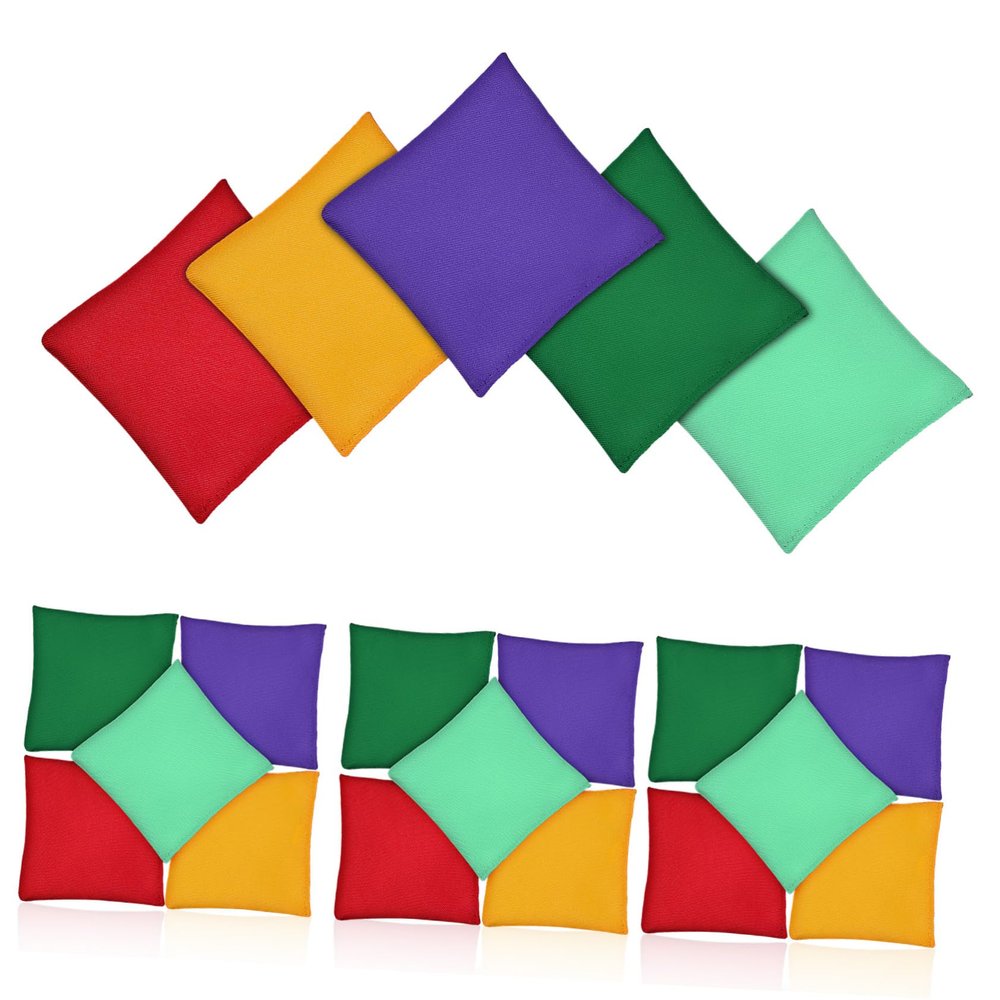CHICAMPERA 20pcs Bean Bags Toss Beanbags for Boy Girl Adults Outdoor Games Lightweight Easy to Carry for Family Fun and Travel