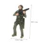 DECHOUS Miniature Soldier Figurines Set 4pcs Realistic Wargaming Action Figures view 2