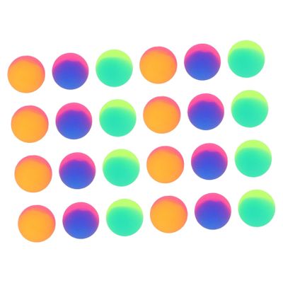 Toddmomy 24pcs Colorful Elastic Bouncy Balls for Outdoor Elastic Rubber Balls for Pets for Birthdays Picnics and Fun Games Develops Coordination Skills