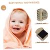Toddmomy 2pcs Boys Girls Milk Teeth Containers Metal for Newborn Hair Keepsake Tooth Storage Decorative Animals view 4