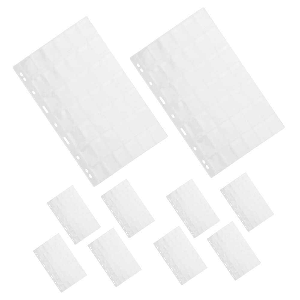 Angoily 10sheets Binder Inserts for Collectors Storage Pages Pockets Easy to Install for Currency Stamps Storage