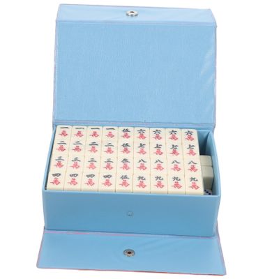 HONMEET 1set Mini Mahjong Game Portable Travel Mahjong Family Gatherings and Parties Compact and Lightweight Design Travel Game