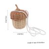 BESPORTBLE Mini Rattan Bag for Boys and Girls Boys and Girls Rattan Purse Hand-woven Woven Bag Creative Basket Shape view 2