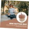 BESPORTBLE Mini Rattan Bag for Boys and Girls Boys and Girls Rattan Purse Hand-woven Woven Bag Creative Basket Shape view 4