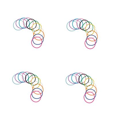 CHICAMPERA 40pcs Soft Comfortable Stretchy Rubber Wristbands Mens Bracelet Jelly Bracelets for Boys and Girls Elastic Bands