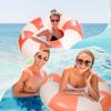 2PCS Large Swimming Pool Tubes Inflatable Pool Floats for Adult Swim Ring Floaties Inflatable Swimming Pool Raft Summer Beach Lounger Float Party Supplies (Orange, 36 inch) view 4
