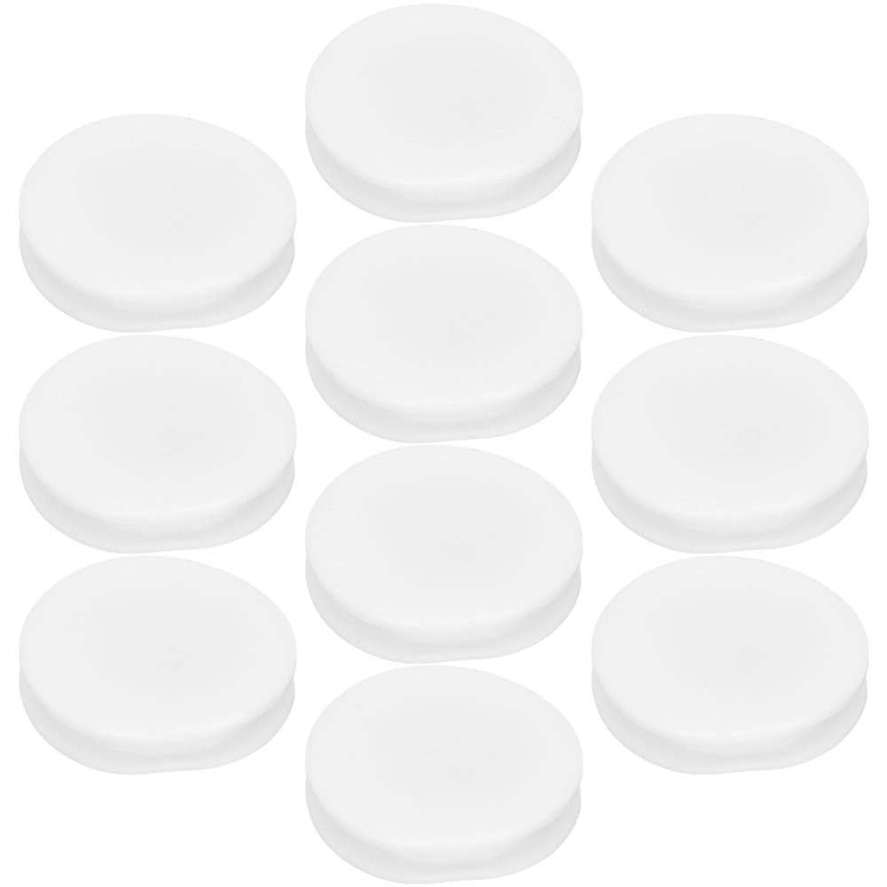 Unomor 40Pcs White Plastic Piggy Bank Bottom Plugs Round Closure Stoppers Replacement Caps for Money Saving Boxes and Coin Banks