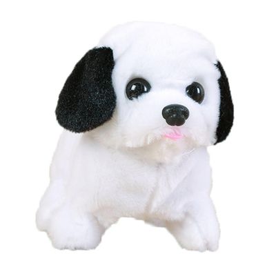 Gatuida 1pc Plush Electric Dog Toy Interactive Tail Wagging Boy Girl Plaything Cute Barking Sound for Desktop Decoration and Fun for Boys and Girls Ears Batteries Not Included